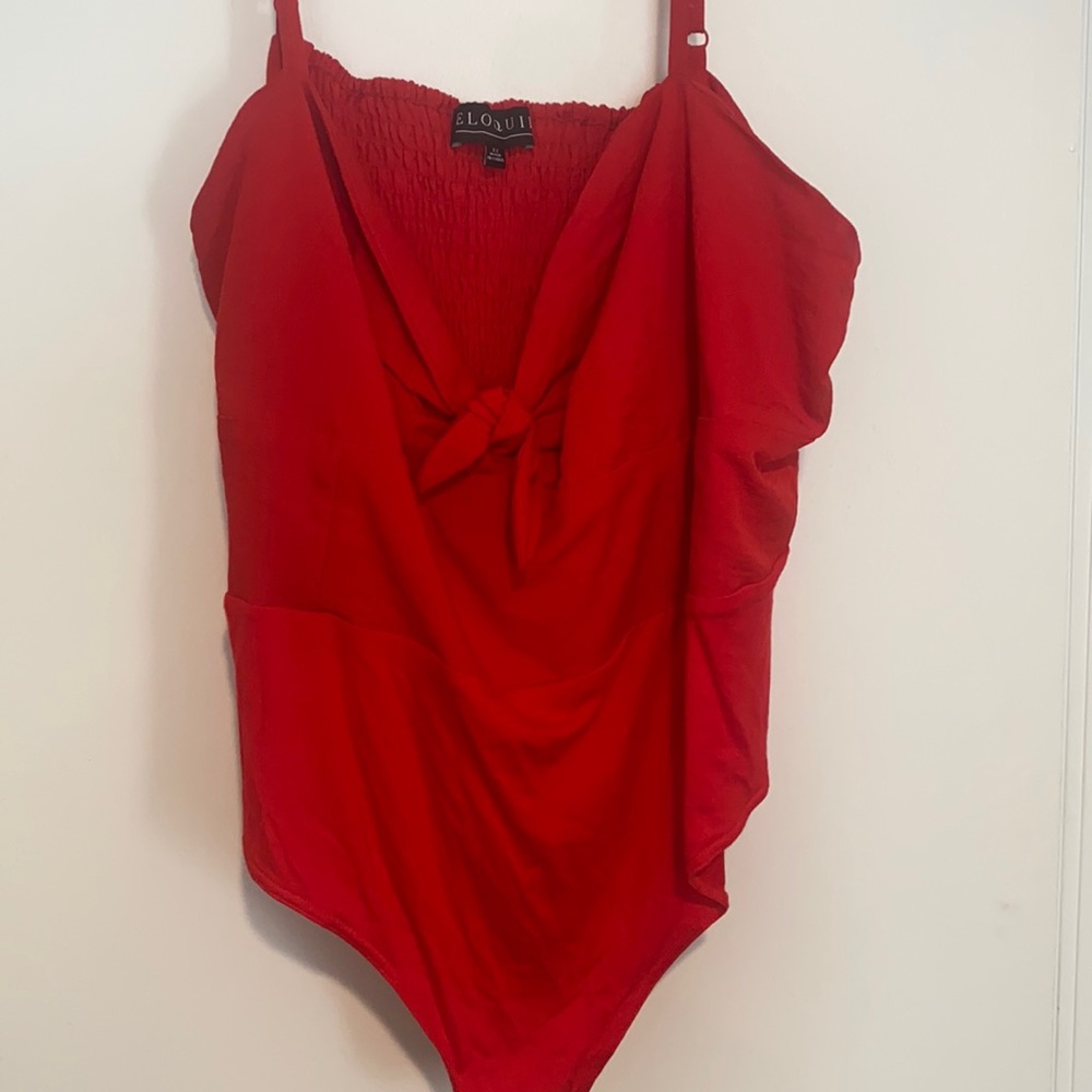 Red Eloquii bodysuit
